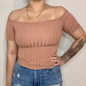 Off the shoulder crop top
